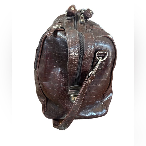 Bath & Body Works brown faux croc leather weekender/duffle bag great travel 🧳 - Picture 7 of 10